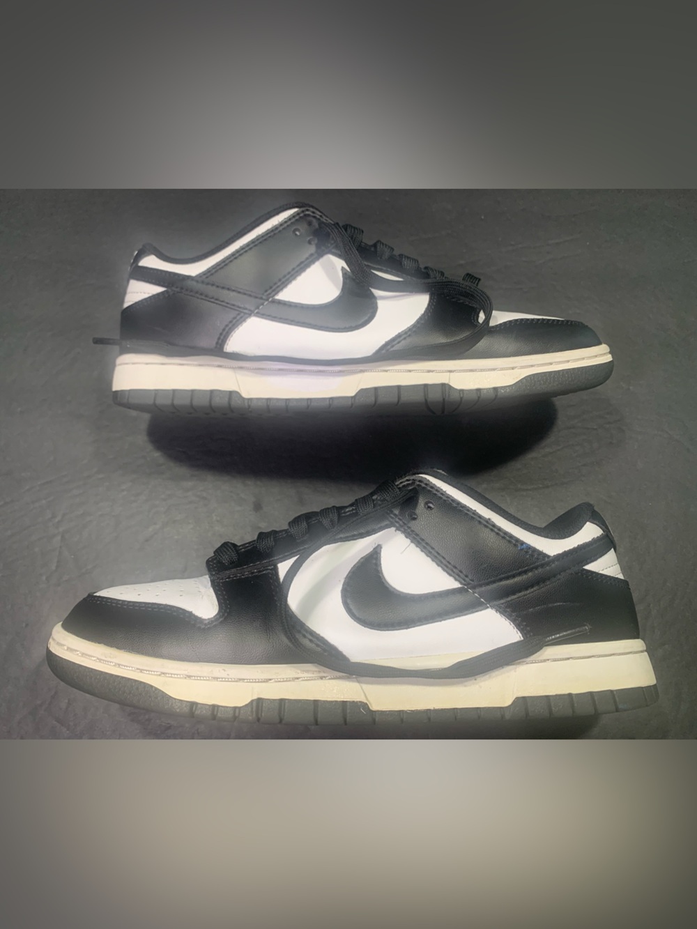 Nike Dunks Low Women’s White Black Sneakers Shoe Size -8 - Picture 5 of 9